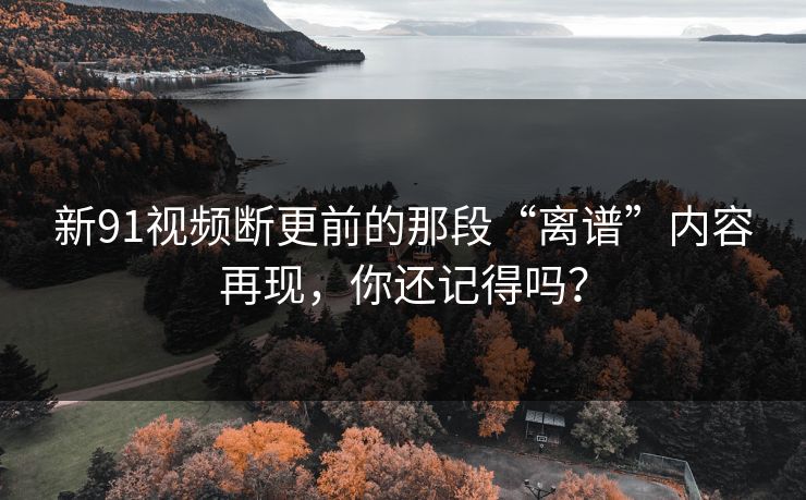新91视频断更前的那段“离谱”内容再现，你还记得吗？