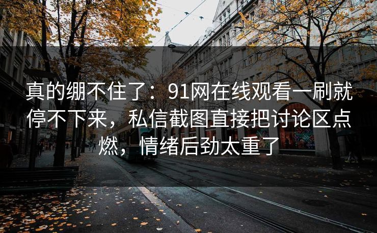真的绷不住了：91网在线观看一刷就停不下来，私信截图直接把讨论区点燃，情绪后劲太重了